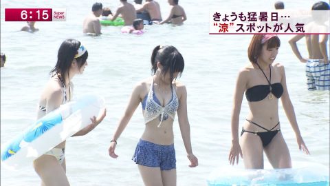 【画像】海水浴客のTバック生ケツを放送した日テレニュースの抜けるエロ画像80枚・71枚目