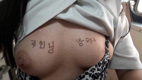 【韓国】ハングルで書かれた女体落書きエロ画像ｗｗｗｗｗｗｗｗｗ全く読めん・・・（26枚）・22枚目