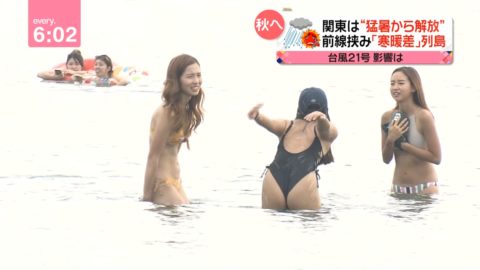 【画像】海水浴客のTバック生ケツを放送した日テレニュースの抜けるエロ画像80枚・3枚目