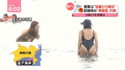 【画像】海水浴客のTバック生ケツを放送した日テレニュースの抜けるエロ画像80枚・5枚目