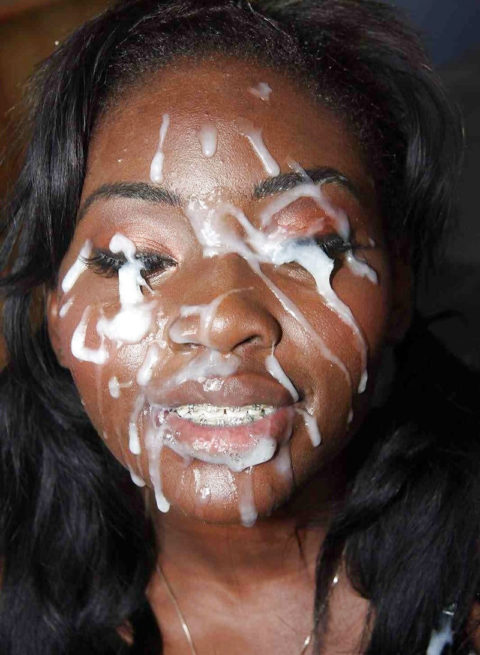 【コントラスト】黒人女性の肌に大量のザーメンをぶっかけた結果。芸術作品みたいになる(46枚)・17枚目
