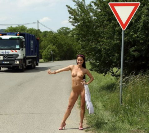 【全裸】美女のヒッチハイカーに遭遇。ただ 全裸 やったｗｗｗｗｗｗｗ（画像あり）・13枚目